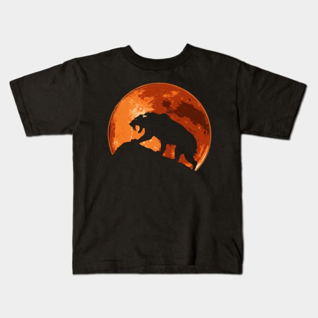 Lonely SaberTooth Kids T-Shirt by nickbeta